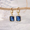 Colorful Stainless Steel Drop Dangle Earrings for Women Gold Plated Cubic Zirconia Square Earrings Aesthetic Jewerly pendientes