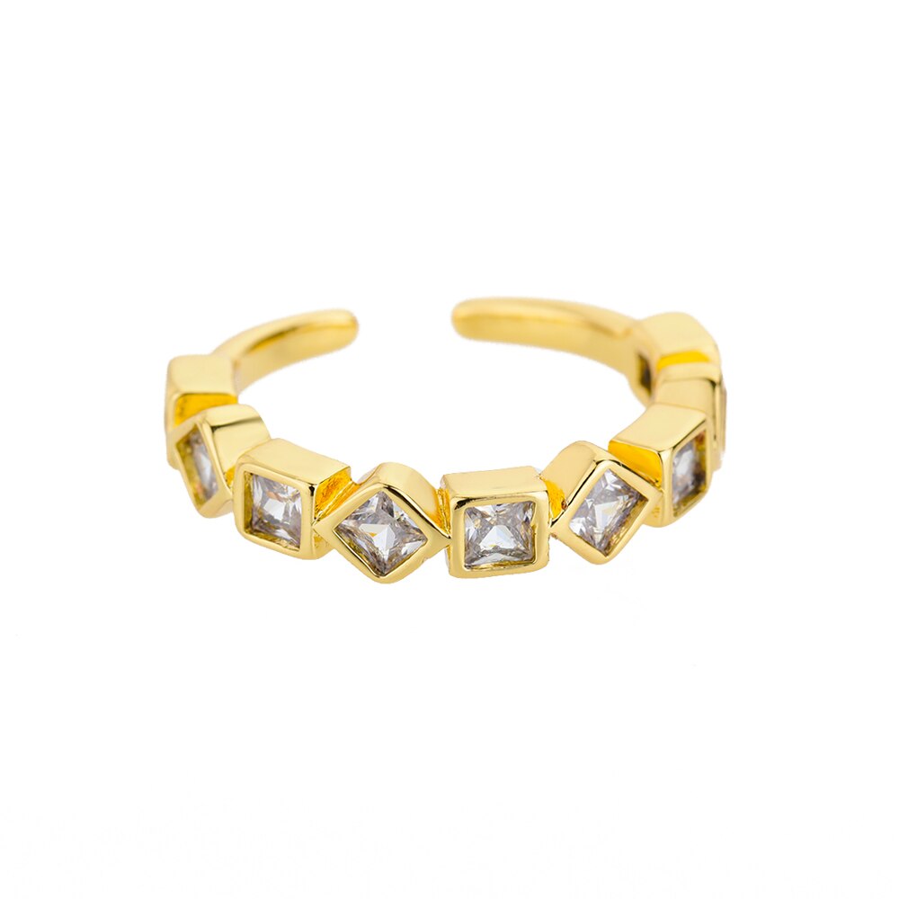 Colorful Zircon Heart Rings for Women Open Adjustable Stainless Steel Finger Ring Couple Boho Aesthetic Jewelry anillos mujer