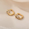 Colorful Zircon Hoop Earrings For Women Girls Luxury Stainless Steel Earring 2023 Trend Summer Couple Jewelry pendientes mujer