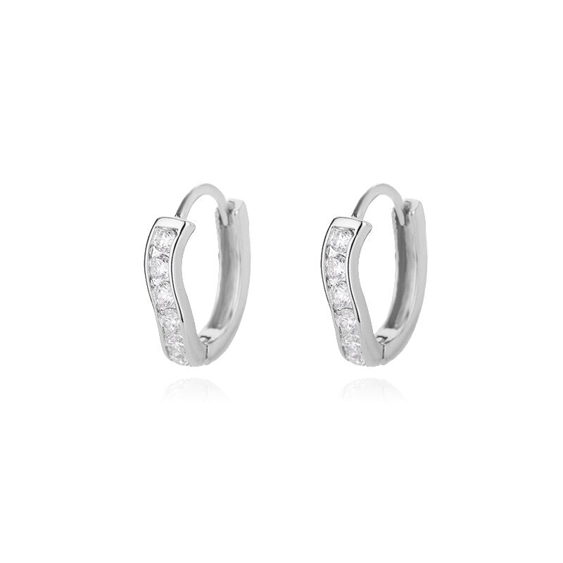 Colorful Zircon Hoop Earrings For Women Girls Luxury Stainless Steel Earring 2023 Trend Summer Couple Jewelry pendientes mujer