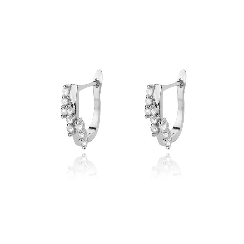 Colorful Zircon Hoop Earrings For Women Girls Luxury Stainless Steel Earring 2023 Trend Summer Couple Jewelry pendientes mujer