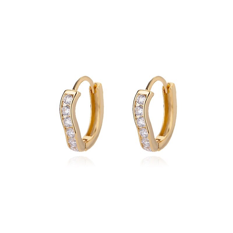 Colorful Zircon Hoop Earrings For Women Girls Luxury Stainless Steel Earring 2023 Trend Summer Couple Jewelry pendientes mujer