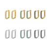 Colorful Zircon Hoop Earrings for Women  Stainless Steel Square Earrings Couple Wedding Aesthetic Jewelry pendientes mujer