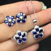 Columbia natural emerald set ring earrings necklace fashionable with new design quality 925 Silver