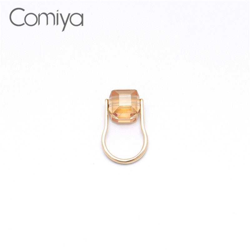 Brand New Yellow Rhinestone Mosaic Party Rings For Women Zi Alloy Gold Color Anel Feminino Bijoux	 Aliexpress Ring