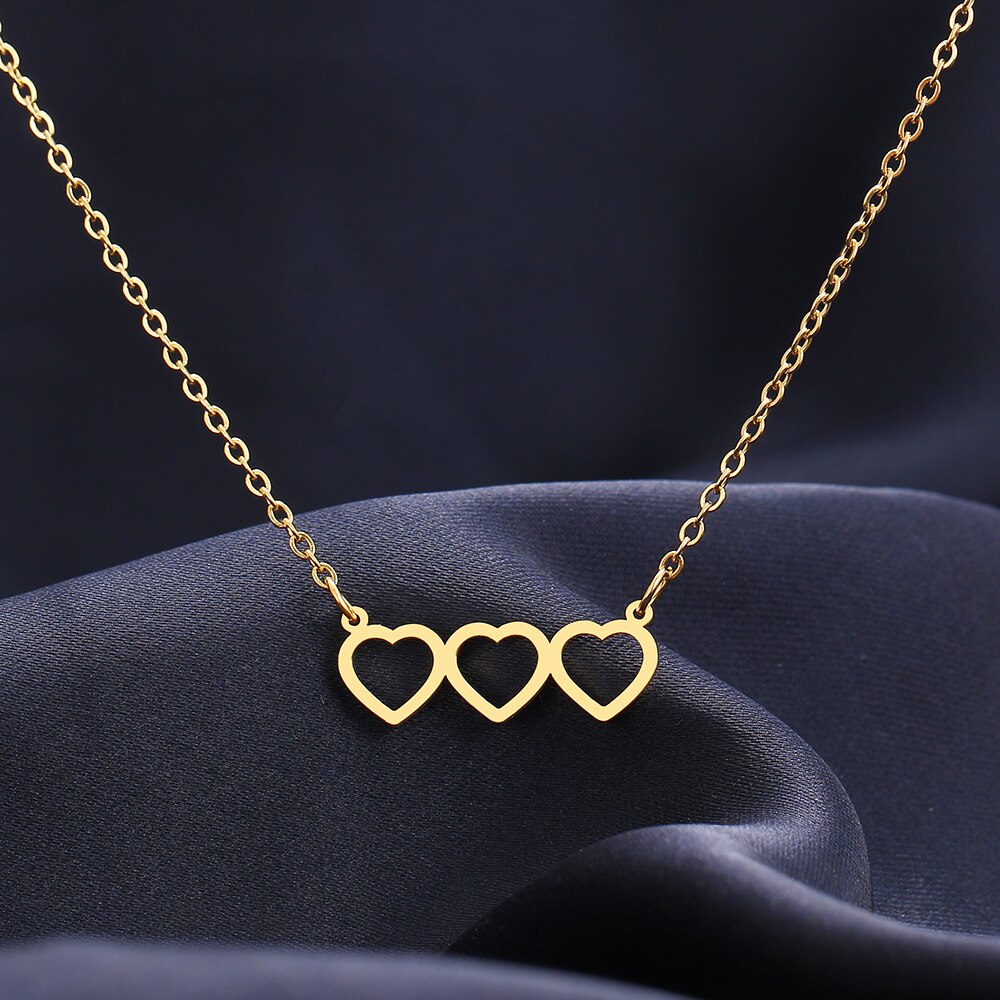 Connect Heart Necklace For Women Stainless Steel Jewelry 2022 Charming Gifts For Friends Trendy Pendant Choker