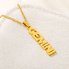 Constellation Zodiac Necklace For Women Stainless Steel Gold Color Necklace Taurus Aries Virgo Choker Collares Aesthetic Jewerly