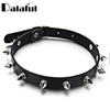 Cool Collar Necklace Metal Spike Choker PU Leather Punk Statement Jewelry for women  Neck Accessories X627 new