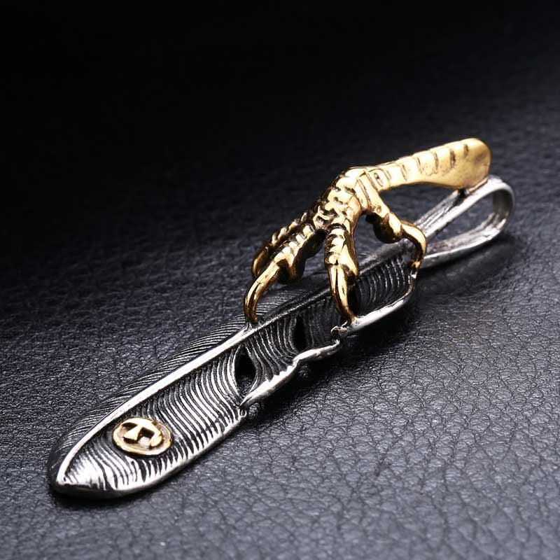 Cool Eagl Claw Feather pendant For Man Stainless Steel Unique chain Necklace jewelry
