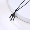 Cool Punk Neptune Trident Pendant Necklaces for Women,Solid Stainless Steel Metal Statement Sea Necklace Accessories