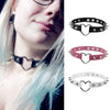 Cool Rock Sexy Harajuku Gothic Collar Chokers Women Men Steampunk Leather Spike Rivet Goth Heart Punk Choker Necklace