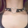 Cool Rock Sexy Harajuku Gothic Collar Chokers Women Men Steampunk Leather Spike Rivet Goth Heart Punk Choker Necklace