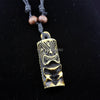 Cool tribal yak bone carved tiki man totem necklace pendant totem luau hula surf girl Talisman Gift