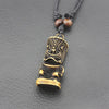 Cool tribal yak bone carved tiki man totem necklace pendant totem luau hula surf girl Talisman Gift