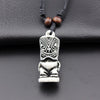 Cool tribal yak bone carved tiki man totem necklace pendant totem luau hula surf girl Talisman Gift