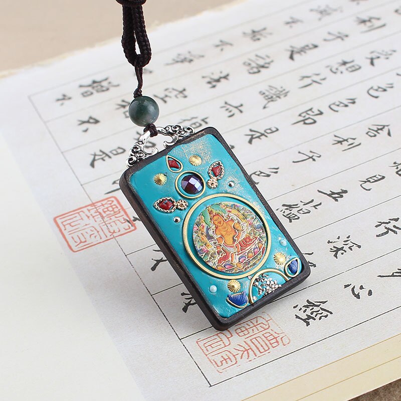 Copper Accessories  Sandalwood pendant Nepal jewelry Ethnic Buddha fate Nepal  vintage necklace women