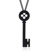 Coraline & The Secret Door Necklace Horror Movie Peripheral Black Button Key Pendant Men's And Women's Halloween Jewelry Gifts