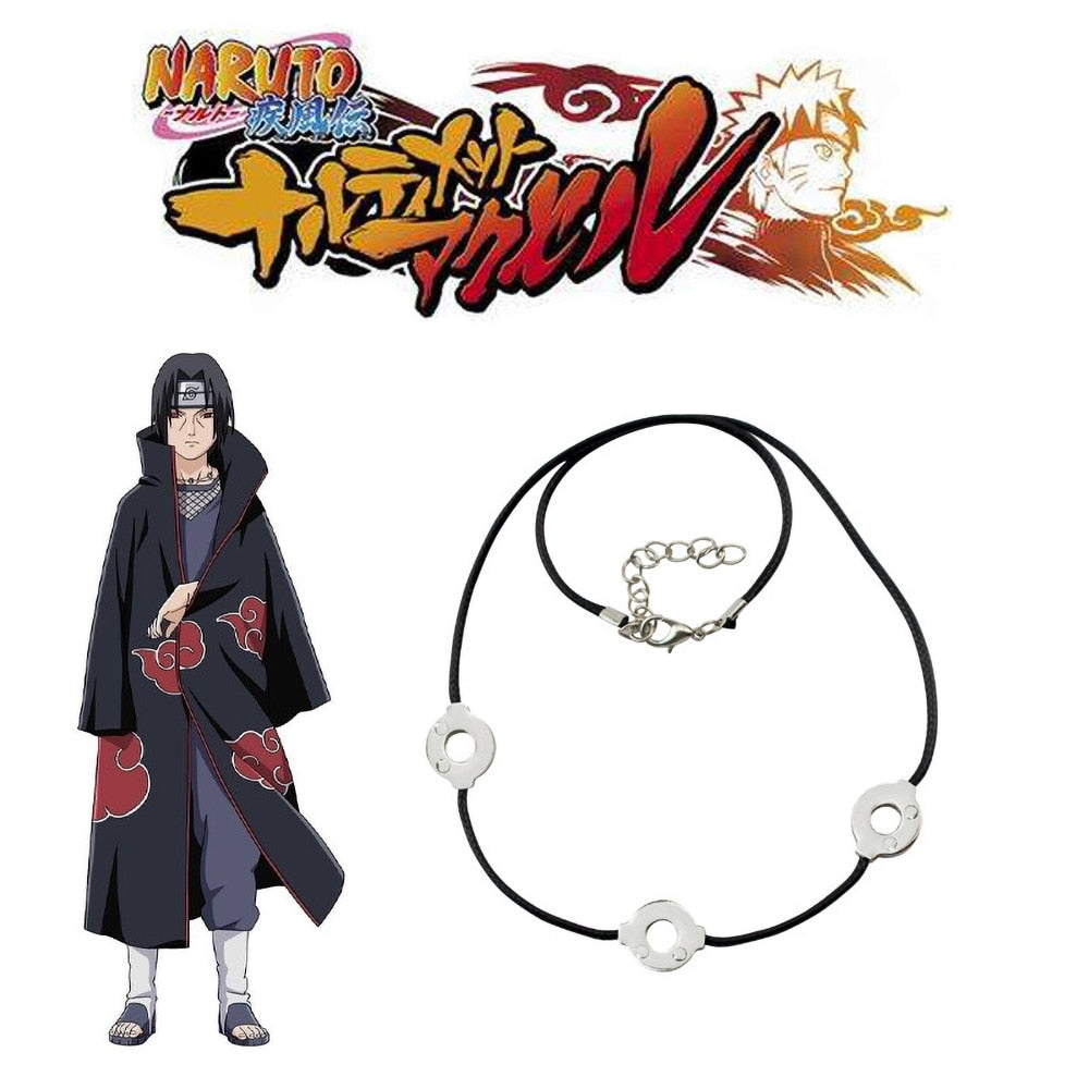 Cosplay Itachi Round Rope Necklace Classic Japanese Anime Accessories Akatsuki Cartoon Jewelry Cool Men's Chain Gift