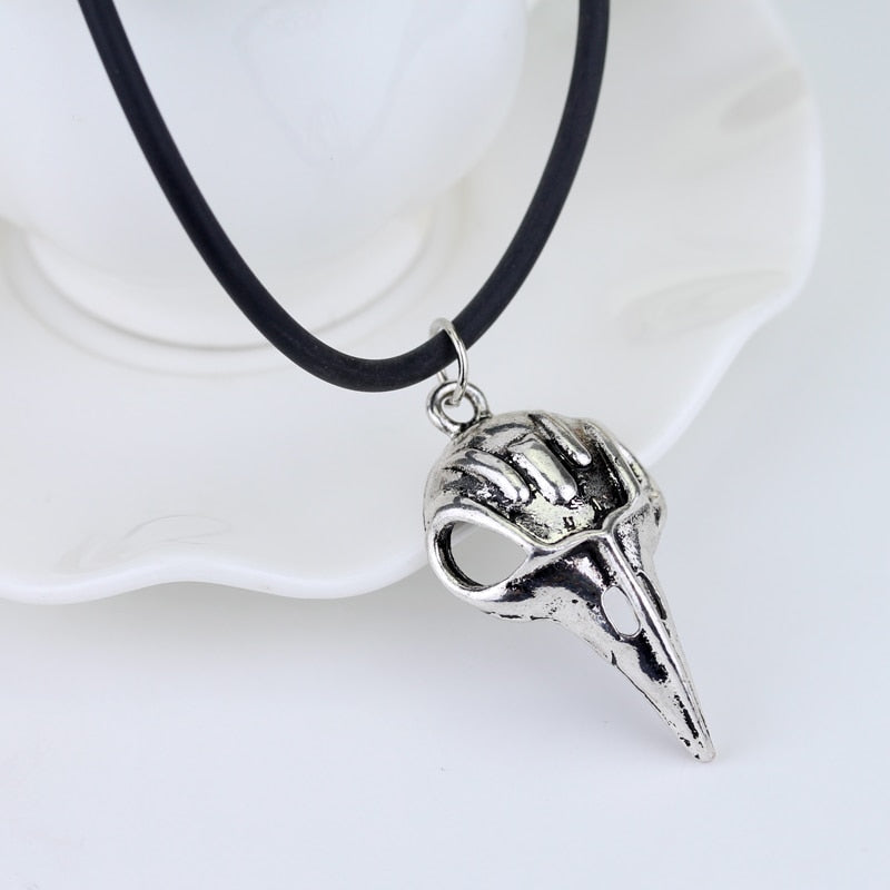 Cosplay Movie Jewelry Vintage Bird Skull Pendant Raven Bellatrix Crow Lestrange Necklace Gothic Style for Men Women Gift