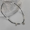 Cosysail Simple Pearl Butterfly Pendant Necklace Female Boho Y2K Black Beaded Choker Necklace Clavicle Chain Necklace Jewelry