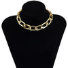 Cosysail Vintage Hexagon Thick Chains Choker Necklace Punk Chunky Short Collar Necklace for Female Jewelry 2021