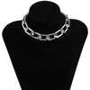 Cosysail Vintage Hexagon Thick Chains Choker Necklace Punk Chunky Short Collar Necklace for Female Jewelry 2021