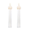 Cotton Tassel Earring Drop Earrings Bohemia S925 Pin Ethnic Jewelry Vintage Knitting Long Women's Fashion European Style Sexy