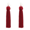Cotton Tassel Earring Drop Earrings Bohemia S925 Pin Ethnic Jewelry Vintage Knitting Long Women's Fashion European Style Sexy