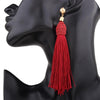 Cotton Tassel Earring Drop Earrings Bohemia S925 Pin Ethnic Jewelry Vintage Knitting Long Women's Fashion European Style Sexy