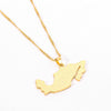 Country Map Flag Necklace Mexico St. Lucia Pendant  Metal Oil Painting Accessories Blackpink 1119