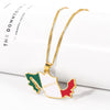Country Map Flag Necklace Mexico St. Lucia Pendant  Metal Oil Painting Accessories Blackpink 1119