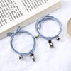 Couple Bracelet Astronaut Small Rubber Band to Send Girlfriend Boyfriend Magnet Stone Bell Bracelet Knotted Head Rope Jewelry
