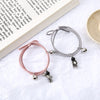 Couple Bracelet Astronaut Small Rubber Band to Send Girlfriend Boyfriend Magnet Stone Bell Bracelet Knotted Head Rope Jewelry