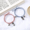 Couple Bracelet Astronaut Small Rubber Band to Send Girlfriend Boyfriend Magnet Stone Bell Bracelet Knotted Head Rope Jewelry