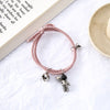 Couple Bracelet Astronaut Small Rubber Band to Send Girlfriend Boyfriend Magnet Stone Bell Bracelet Knotted Head Rope Jewelry
