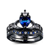 Couple Wedding Rings Stainless Steel Ring for Men & Women Black Claddagh Ring Heart Rings for Women