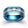 Couple Wedding Rings Stainless Steel Ring for Men & Women Black Claddagh Ring Heart Rings for Women