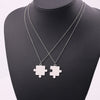 Couples Jigsaw Necklaces 2pcs/Set For Women Lover's Gold And Black Silver Color Puzzle Pendant Love Necklace Jewelry Gift