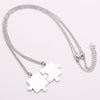 Couples Jigsaw Necklaces 2pcs/Set For Women Lover's Gold And Black Silver Color Puzzle Pendant Love Necklace Jewelry Gift