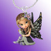 Creative Cartoon Holding Dove Girl Resin Pendant Necklace for Women Elegant Butterfly Wings Women Necklace Jewelry 2021