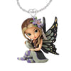 Creative Cartoon Holding Dove Girl Resin Pendant Necklace for Women Elegant Butterfly Wings Women Necklace Jewelry 2021