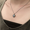Creative Colorful Natural Moonstone Rose Pendant Europe and America Retro Tree Leaves Branches Color Necklace