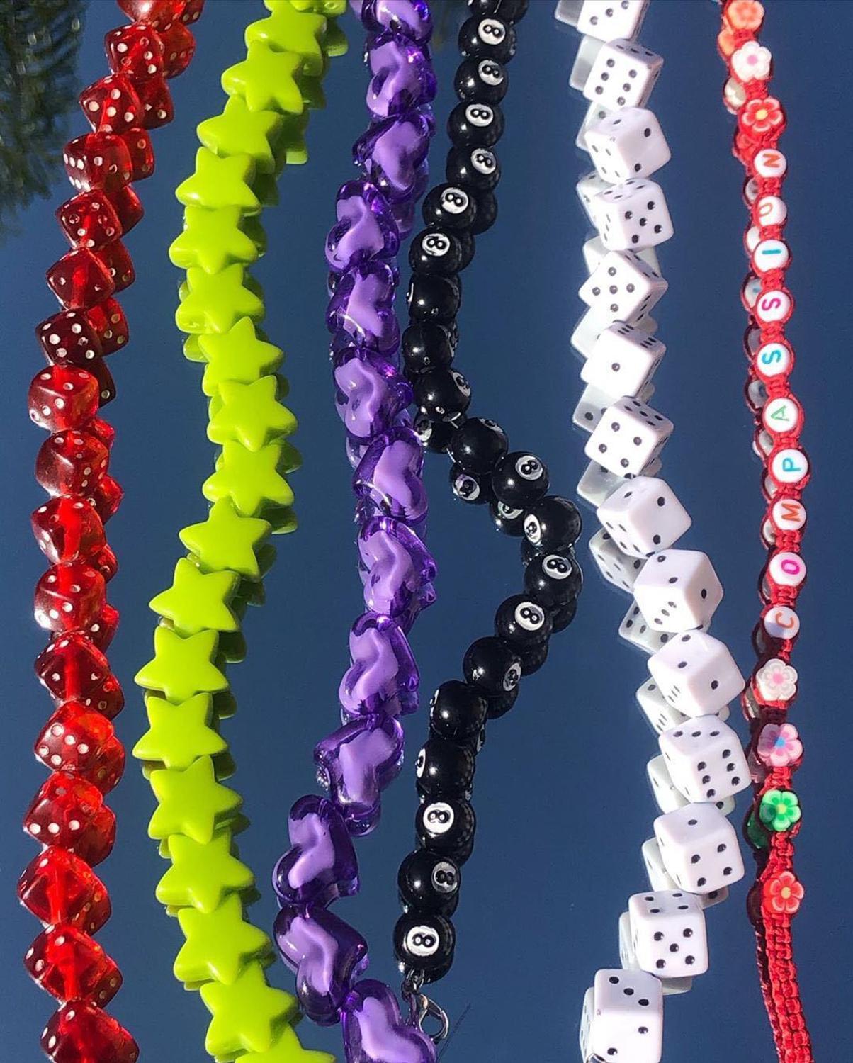 Creative Dices Stars Billiards Hearts Choker Necklace Resin Personality Funny Jewelry for Women Men