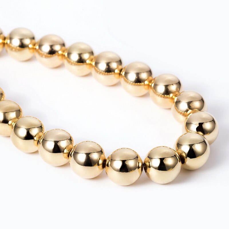 Creative Exaggerated Metal Ball Beads Choker Necklace Women Vintage Neck Chocker Jewelry Lady Necklace Kolye XR2196