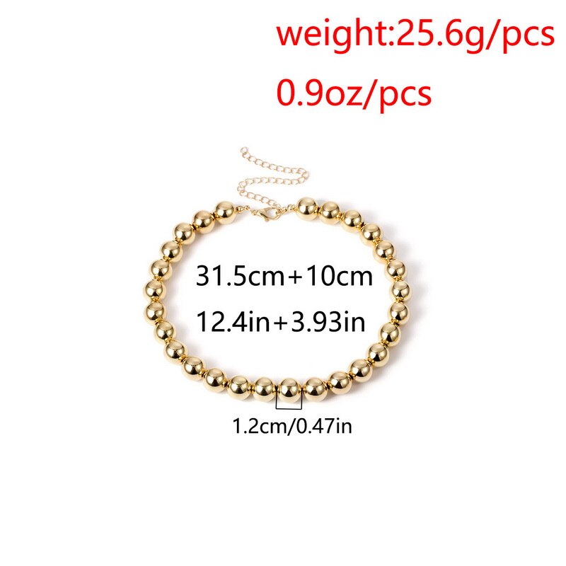 Creative Exaggerated Metal Ball Beads Choker Necklace Women Vintage Neck Chocker Jewelry Lady Necklace Kolye XR2196