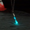 Creative Fluorescent Hourglass Pendant Necklaces For Women Men Teens Trendy Party Night Wearing Jewelry Long Necklace