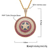 Creative Full Cubic Zircon Captain America Shield Pendant Anime Superhero Hip Hop Iced Out Jewelry For Men