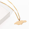 Creative Golden Jamaica Map Pendant Necklace Jamaica Flag Small Jewelry Jamaican Men Women Trendy Jewelry Jewelry