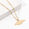 Creative Golden Jamaica Map Pendant Necklace Jamaica Flag Small Jewelry Jamaican Men Women Trendy Jewelry Jewelry