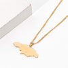 Creative Golden Jamaica Map Pendant Necklace Jamaica Flag Small Jewelry Jamaican Men Women Trendy Jewelry Jewelry